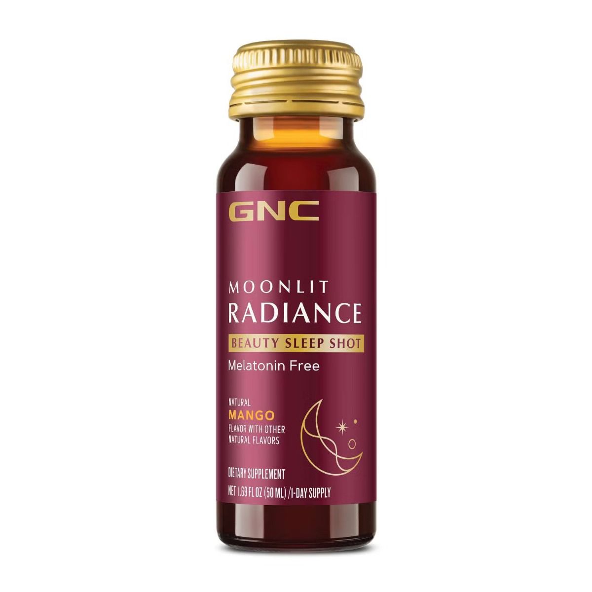 GNC Moonlit radiance beauty sleep shot with mango flavor, 50 ml