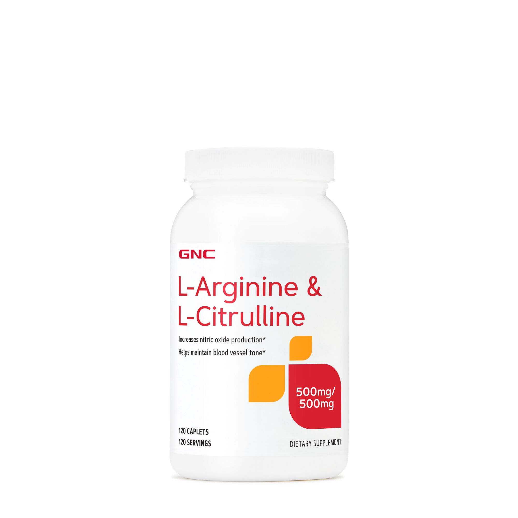 Gnc L-arginine & L-citrulline, L-arginina Si L-citrulina, 120 Tb