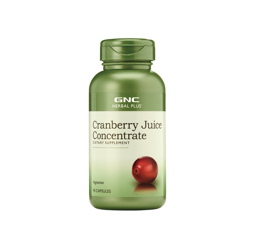 Suplimente alimentare - Gnc Herbal Plus Cranberry Juice Concentrate, Concentrat Din Suc De Merisor, 90 Cps