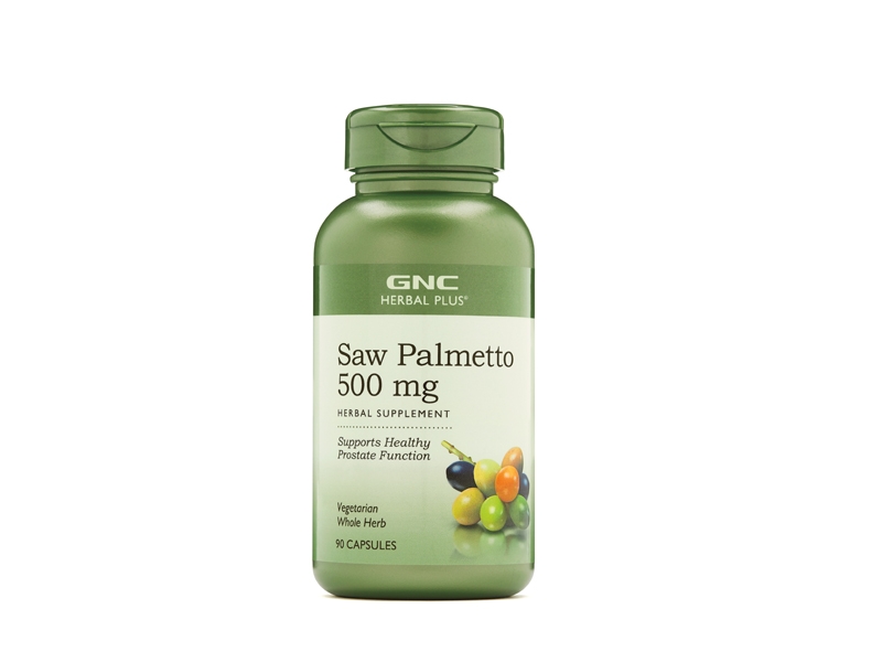 Suplimente alimentare - Gnc Herbal Plus Saw Palmetto 500 Mg, Extract Din Palmier Pitic, 90 Cps