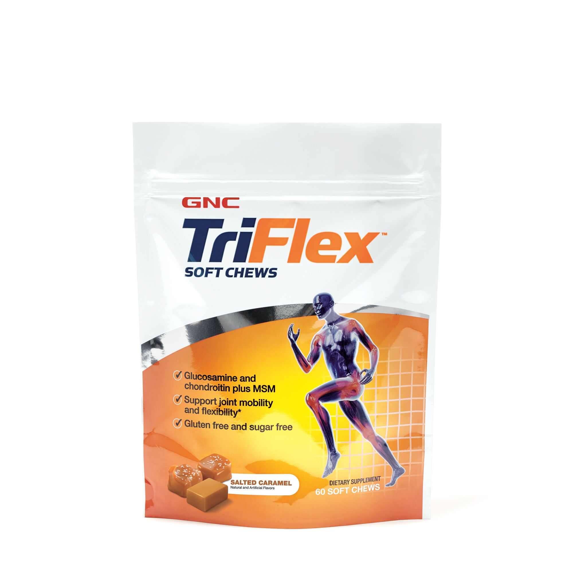 Suplimente alimentare - Gnc Triflex Soft Chews, Caramele Cu Aroma De Caramel Sarat, 60 Caramele