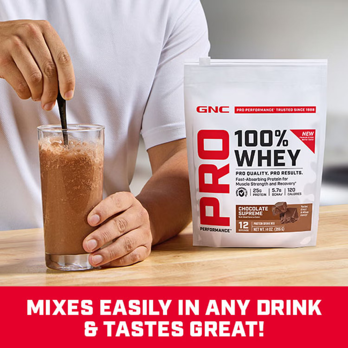 Gnc Pro Performance 100% Whey, Proteina Din Zer Cu Aroma De Ciocolata, Testata Antidoping, 396g [7]