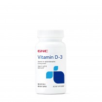 GNC Vitamin D-3 2000 UI, Vitamina D-3 50 mcg (2000 UI) Naturala 100%  din Lanolina, 180 cps