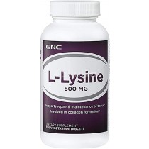 GNC L-Lysine 500 mg, L-Lizina, 100 tb