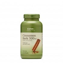 GNC Herbal Plus® Cinnamon Bark 500 mg, Scortisoara, 200 Capsule