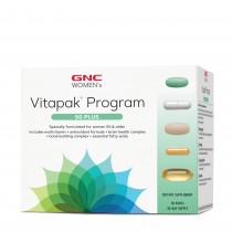 GNC Women's Vitapak® Program 50 Plus, Complex de Multivitamine Pentru Femei 50 Plus, 30 Pachete