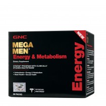 GNC Mega Men® Energy & Metabolism Vitapak® Program, Complex de Multivitamine Pentru Barbati, Energie si Metabolism, 30 Pliculete