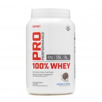 GNC Pro Performance® 100% Proteina din Zer cu Aroma de Biscuiti si Crema, 857.5 g