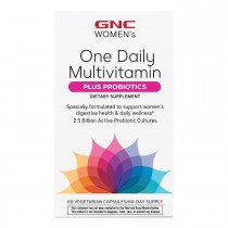 GNC Women's One Daily Multivitamin Plus Probiotics, Complex de Multivitamine pentru Femei cu Probiotice LAB4, 60 Cps