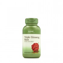 GNC Herbal Plus® Triple Ginseng Root, Radacina Din Trei Tipuri de Ginseng, 90 cps
