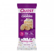 Quest® Frosted Cookies, Biscuiti proteici, cu Aroma de Tort Aniversar, 50 g