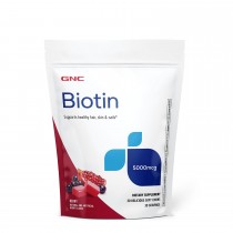 GNC Biotin, Biotina 5000 mcg, 30 Caramele