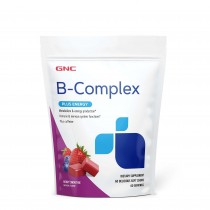 GNC B-Complex Plus Energy Caramele Gumate cu Aroma de Smoothie de Fructe De Padure, 60 Caramele