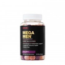 GNC Mega Men® Gummy Multivitamin, Multivitamine Jeleuri pentru Barbati cu Aroma Naturala de Fructe de Padure, 120 Jeleuri