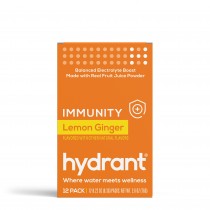 Hydrant® Immunity, Electroliti cu Aroma de Lamaie si Ghimbir, 6,3 Grame