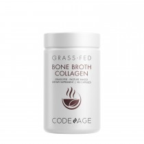 CodeAge Bone Broth Collagen Peptides, Peptide din Colagen de Tipul I, II & III din Fiertura de Oase cu Turmeric si Ashwagandha, 180 Cps