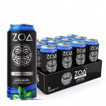 ZOA™ Energy Drink Zero Sugar  Bautura Energizanta 0 Zahar cu Aroma de Super Berry, 473ml