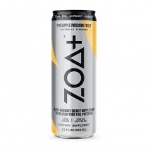 ZOA™ + Pre-Workout Energy Drink Zero Sugar, Bautura Energizanta Fara Zahar cu Aroma de Ananas si Fructul Pasiunii, 355 ml