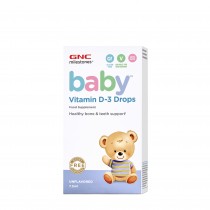GNC Milestones® Baby™ Vitamin D-3 Drops, Vitamina D-3 Picaturi Pentru Bebelusi Naturala 100%  din Lanolina, 7.5 ml