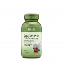 GNC Herbal Plus® Cranberry & D-Mannose, Merisor si D-Manoza cu Vitamina C, 60 cps
