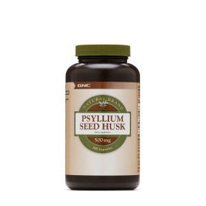 GNC Natural Brand™ Psyllium Seed Husk 500 mg, Seminte de Psyllium Decordicate, 180 cps