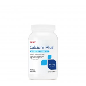 GNC Calcium Plus® Magnesium & Vitamin D-3 1000 mg, Calciu cu Magneziu si Vitamina D-3, 180 tb