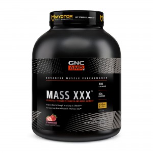 GNC AMP Mass XXX™,  Proteina din zer, cu Aroma de Capsuni, 2724 g