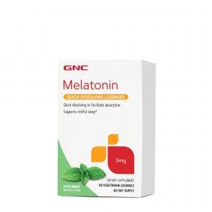 GNC Melatonina 5 mg, cu Aroma de Menta, 60 tb