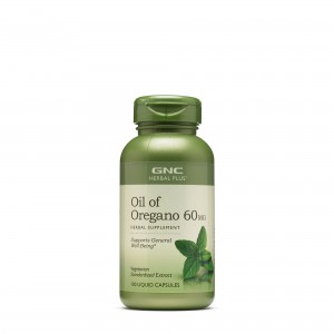 GNC Herbal Plus® Oil Of Oregano 60 mg, Ulei de Oregano Extract Standardizat, 100 cps