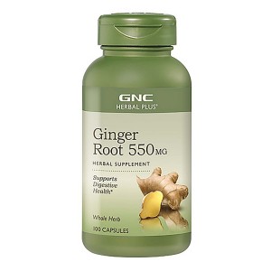GNC Herbal Plus® Ginger Root 550 mg, Radacina de Ghimbir, 100 cps