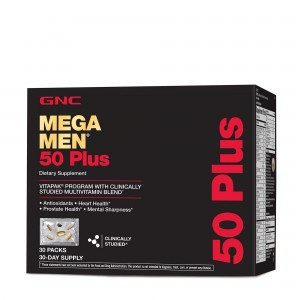 GNC Mega Men® 50 Plus Vitapak® Program, Complex de Multivitamine Pentru Barbati 50 Plus, 30 Pachetele