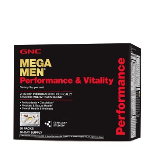 GNC Mega Men® Performance & Vitality Vitapak®, Complex de Multivitamine pentru Barbati, Performanta si Vitalitate, 30 pachetele