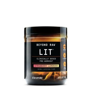 GNC Beyond Raw® LIT™, Formula Pre-Workout, cu Aroma de Limonada de Capsuni, 412.5 g          