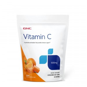 GNC Vitamina C 500 mg Masticabila, 60 Caramele