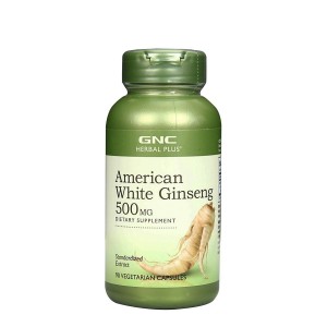 GNC Herbal Plus® American White Ginseng 500 mg, Ginseng Alb American, 90 cps