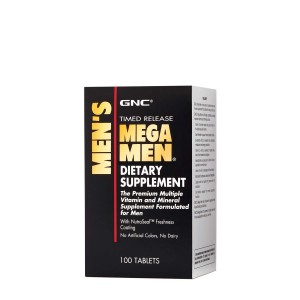 GNC Men's Mega Men, Complex de Multivitamine Pentru Barbati, 100 tb