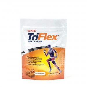 GNC TriFlex™ Soft Chews, cu Aroma de Caramel Sarat, 60 caramele
