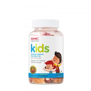 GNC Milestones® Kids Calcium Gummy, Calciu pentru Copii 2-12 ani,120 jeleuri cu Aroma de Fructe