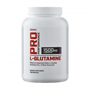 GNC Pro Performance® L-Glutamine 1500 mg, Glutamina, 180 cps
