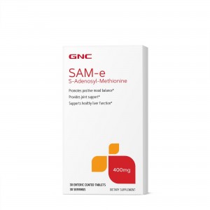 GNC SAM-e 400 mg, S-Adenozil-Metionina SAM-e, 30 tb