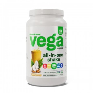 Vega® One All-In-One Nutritional Shake, Proteina Vegetala, cu Aroma de Cocos si Migdale, 687 g
