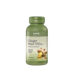 GNC Herbal Plus® Ginger Root 550 mg, Radacina de Ghimbir, 100 cps