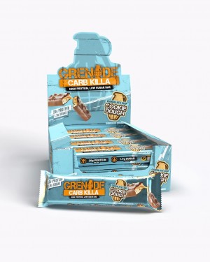 Grenade® Carb Killa® Protein Bar, Baton Proteic, cu Aroma de Prajitura cu Bucati de Ciocolata, 60g