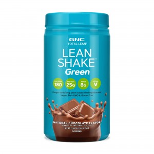 GNC Total Lean® Lean Shake™ Green, Proteina Vegana, cu Aroma Naturala de Ciocolata, 768 g