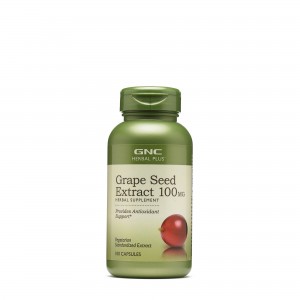 GNC Herbal Plus® Grape Seed 100 mg, Extract din Seminte de Struguri, 100 cps