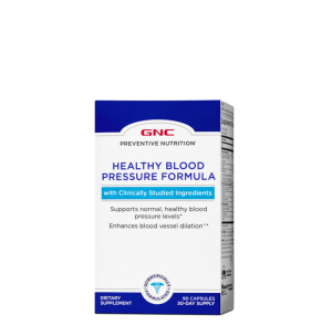 GNC Preventive Nutrition® Healthy Blood Pressure Formula, Formula pentru Reglarea Tensiunii Arteriale, 90 cps