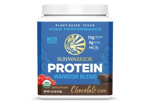 Sunwarrior® Plant-Based Organic Protein, Proteina Organica Vegana, cu Aroma de Ciocolata, 375 g