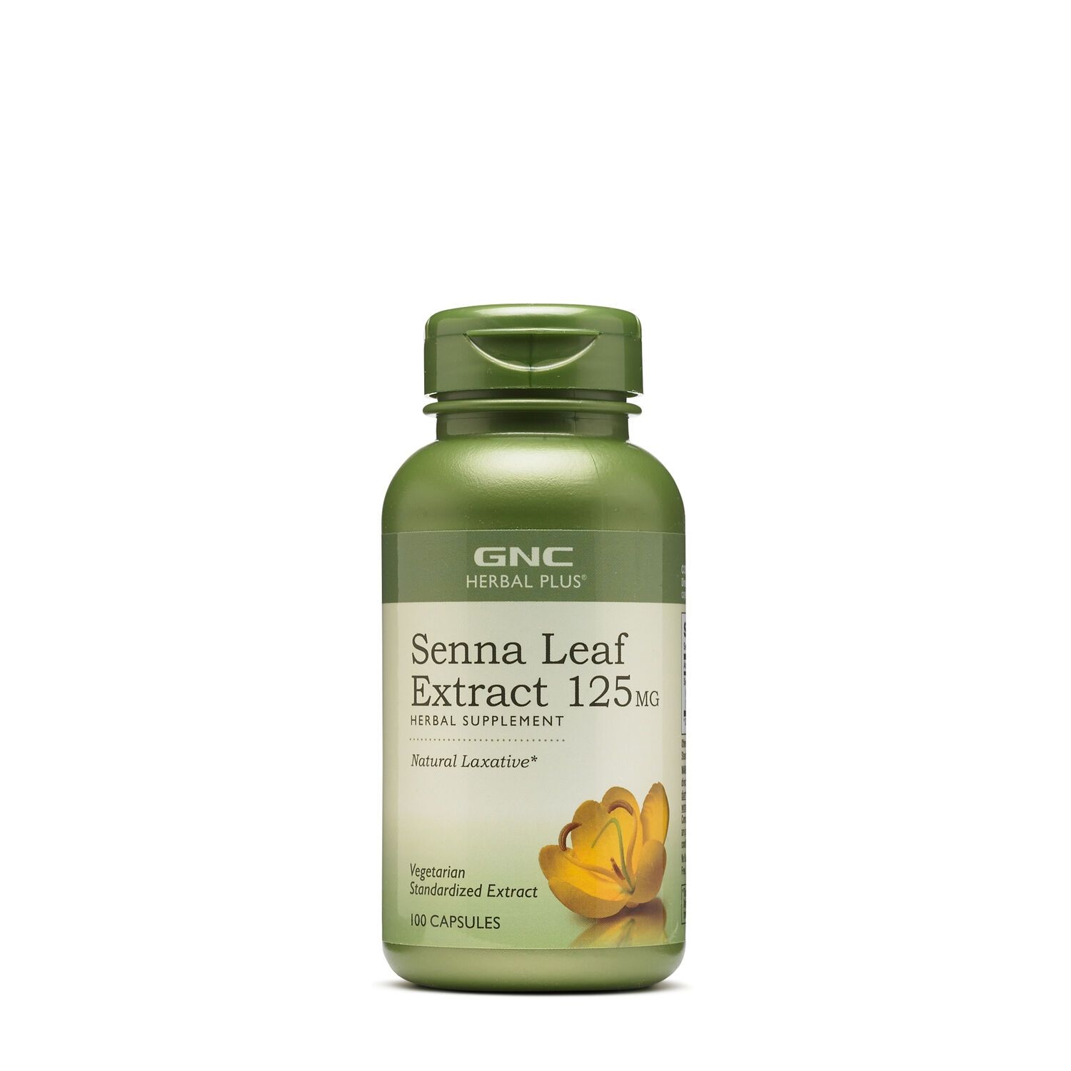 GNC Herbal Plus® Senna Leaf 125 mg, Extract Frunze de Senna,100