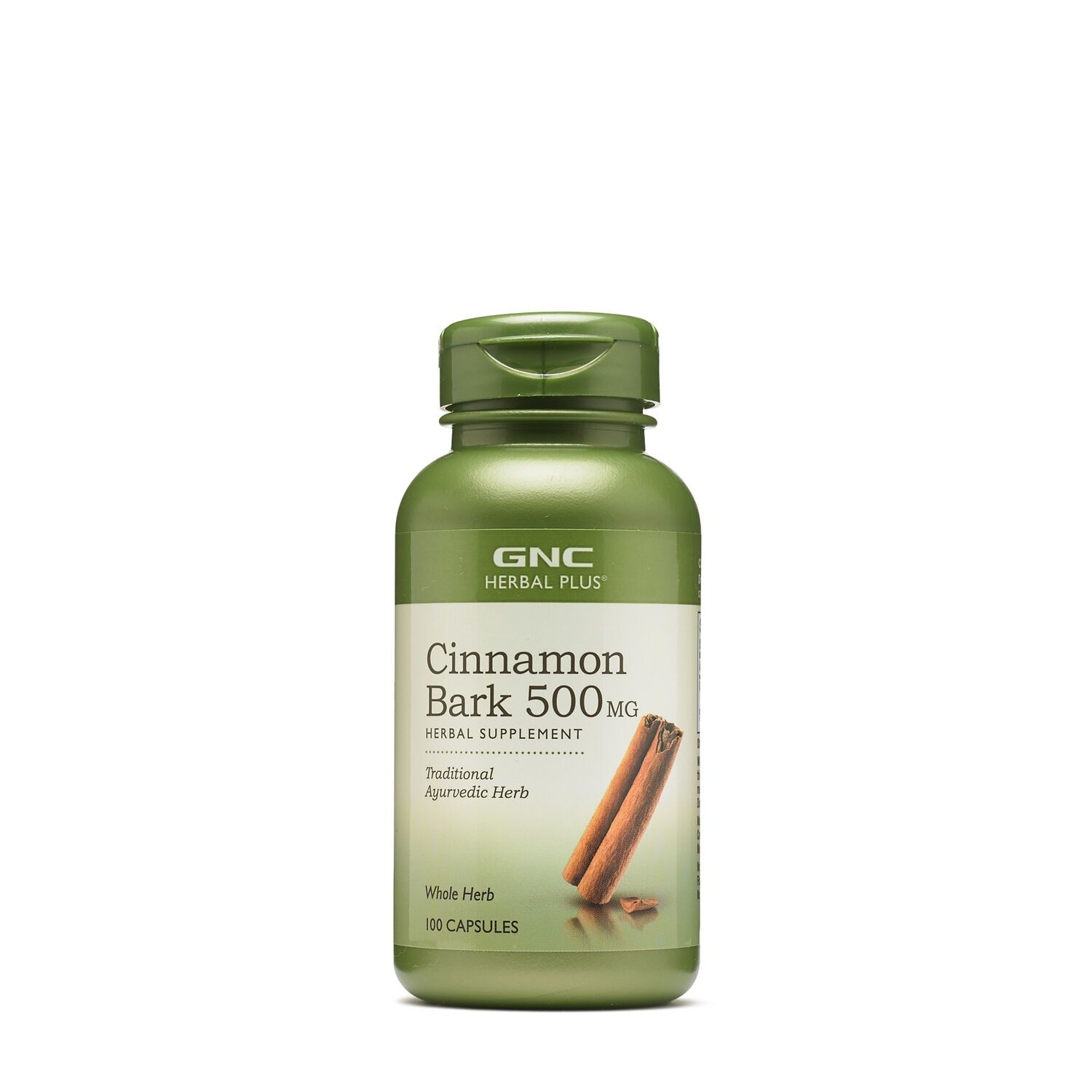GNC Herbal Plus® Cinnamon Bark 500 mg, Scortisoara, 100 cps - GNC