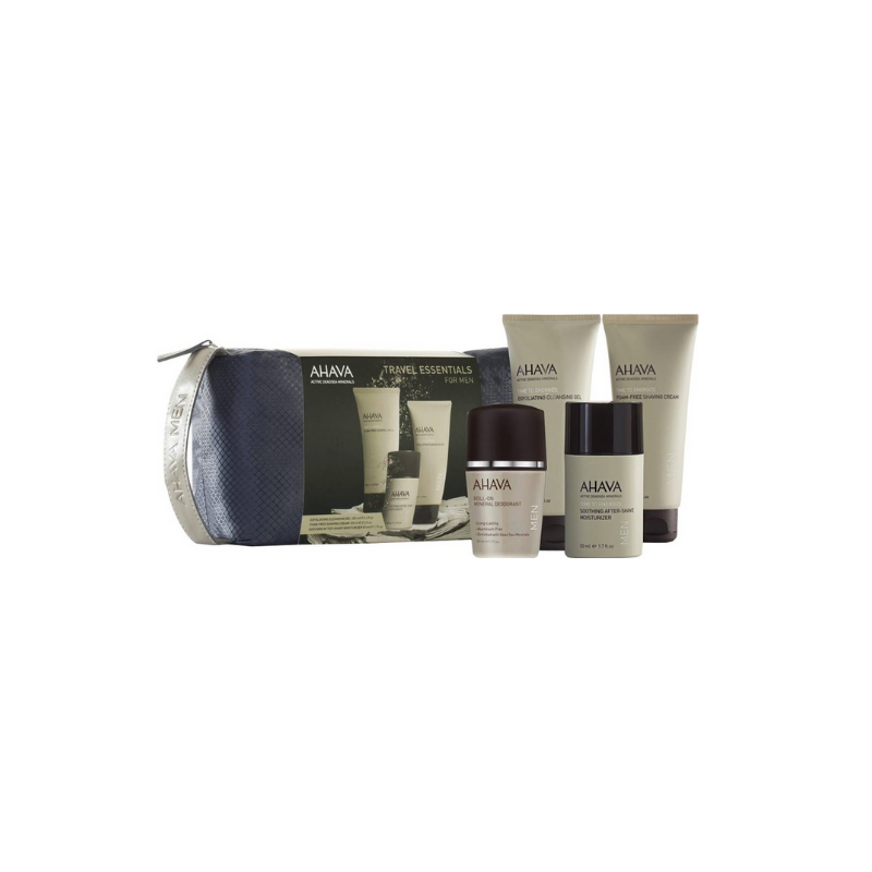 AHAVA Travel Kit for Men, Set Complet pentru Barbati cu 4 Produse